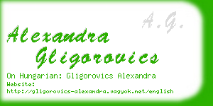 alexandra gligorovics business card